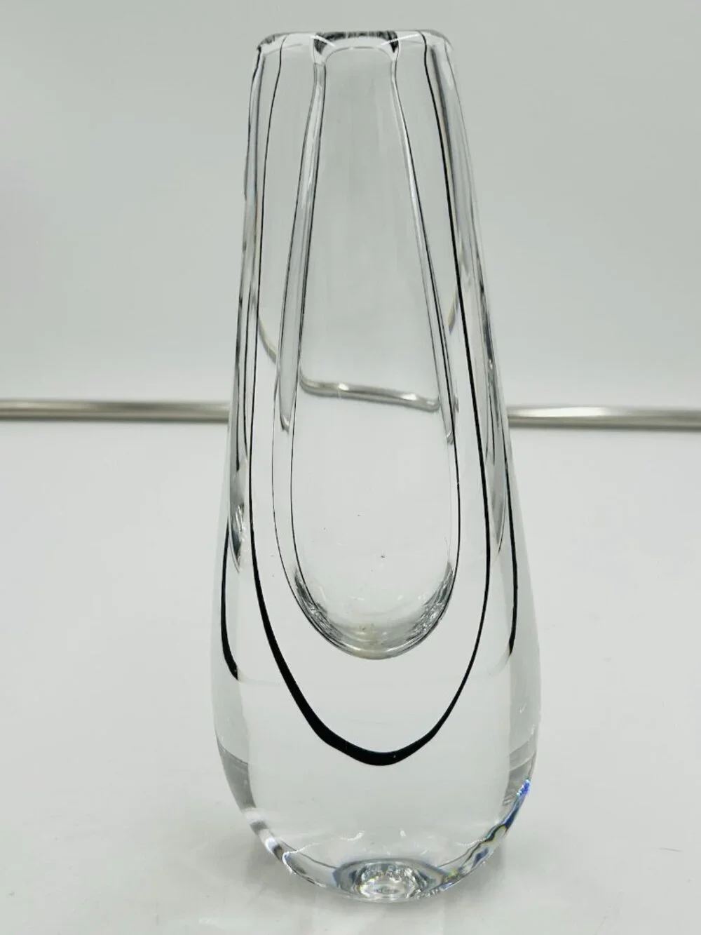 Kosta Vicke Lindstrand Swedish Clear with Black Filament 9.25